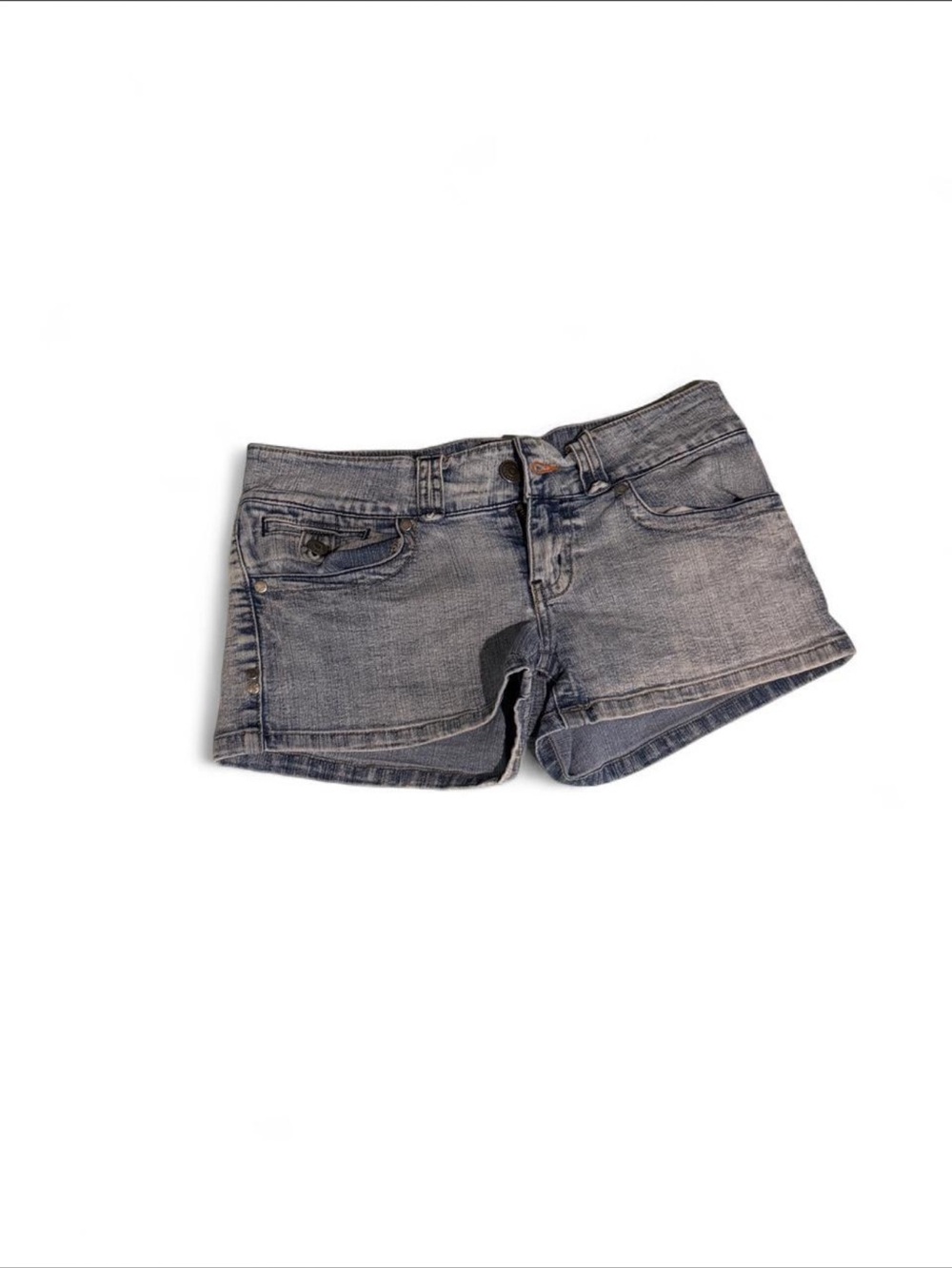 Denim Low-Rise Women's Shorts - Gray Wash